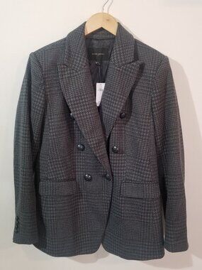 NWT Banana Republic Factory – Black Gray Blazer – Sz 4